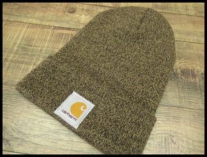 送無 G② 未使用 保管品 Carhartt カーハート A18 247 ACRYLIC WATCH HAT BEANIE アクリル ワッチ ニット キャップ ニット帽 ビーニー 茶