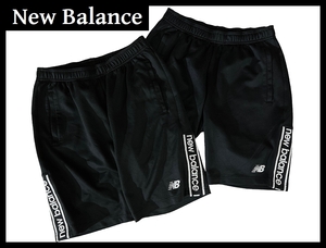 G② ■ New Balance ニューバランス JMSP8126 T360 Line スポーツ スエジャー ハーフ ショート パンツ ショーツ 2点セット 黒 ブラック M