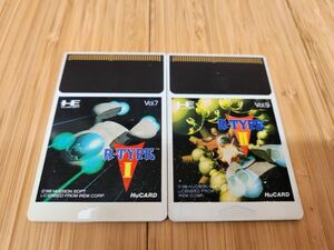 PCE【同梱可】アールタイプ　R-type　1　2　2本セット　起動確認済　PCエンジン Huカード　CD-ROM【商品詳細をお読み下さい】