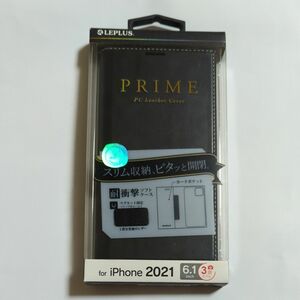 iPhone 13 Pro 対応 手帳型ケース PRIME ブラック LEPLUS