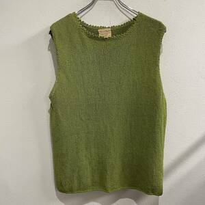  Vintage Betty Smith hand knitted no sleeve blouse tank top 240327