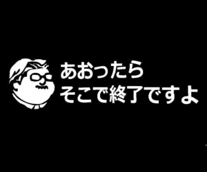 カッティングステッカー『あおり防止』