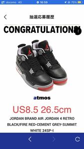 Nike Air Jordan 4 Retro Bred Reimagined 26.5cm ナイキ エア ジョーダン4 レトロ ブレッド 国内正規 黒タグ 新品 FV5029-006