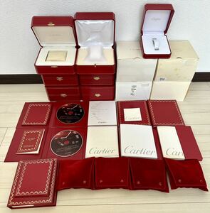 1円〜 Y 純正 山 まとめ 7箱セット Cartier カルティエ ボックス BOX 箱 レッド アンティーク 付属品 冊子 取扱説明書 72225398