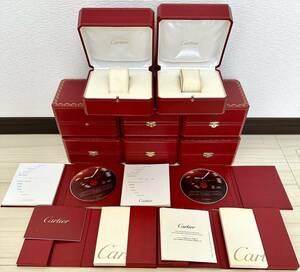 1円〜 Y 純正 山 まとめ 8箱セット Cartier カルティエ BOX ボックス 箱 レッド アンティーク 付属品 冊子 取扱説明書 時計 72225098