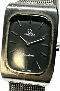 1円〜 T OMEGA オメガ ジュネーブ 純正風防 ブラックダイヤル レディース 手巻き アンティーク ヴィンテージ 時計 8218242