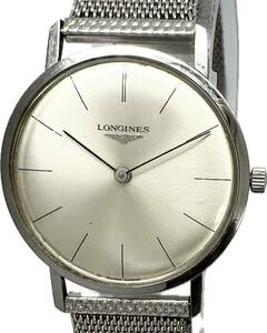 1円〜 H LONGINES ロンジン シルバーダイヤル メンズ 手巻き ラウンドケース アンティーク ヴィンテージ 時計 82170899