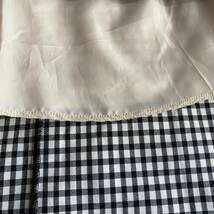 GU ジーユー　フレアスカート　ロングスカート　ギンガムチェック　ブラック　ホワイト　黒×白　sizeL 美品　O016_画像3