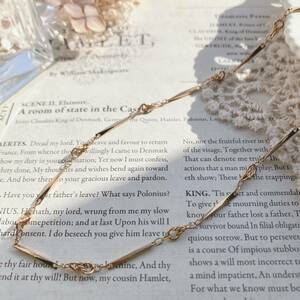  Vintage necklace cut . cut rose Gold Short chain necklace 40cm*Vintage jewelry accessoriesk0208