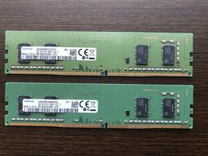 メモリ SAMSUNG PC4-2666V 4GB×2枚組 1R×16 動作品①