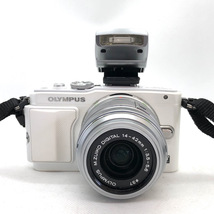 【C4480】箱付き OLYMPUS-PEN Lite E-PL6 + レンズキット + ミラーレス用 エレクトロニックフラッシュ FL-LM1 ミラーレス一眼カメラ_画像3