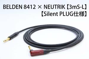 BELDEN 8412 × NEUTRIK Silent PLUG[3m S-L silent plug specification ] free shipping shield cable guitar Belden Neutrik 