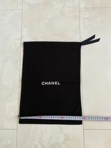 現行 未使用 40×28 シャネル バッグ用 1枚 ロゴ 巾着 保存袋 布袋 CHANEL 非売品_画像3