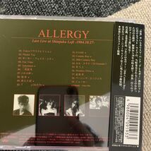 ALLERGY アレルギー / LAST LIVE AT 新宿LOFT 1984.10.27 帯付CD 宙也 DE+LAX boowy gism ラフィンノーズ　lip cream Stalin execute gauze_画像2