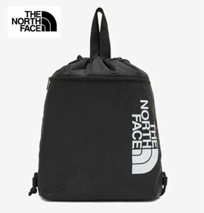 新品未使用 THE NORTH FACEノースフェイス キッズ ジムサック ナップサック 巾着 体操着 ブラック海外限定