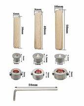 木ダボ, CESFONJER ダボキット, 6mm / 60個、8mm / 34個、10mm / 22個木ダボ, 6個ダボマーカー, 3個ドリルビット深さ停止カラー,_画像2