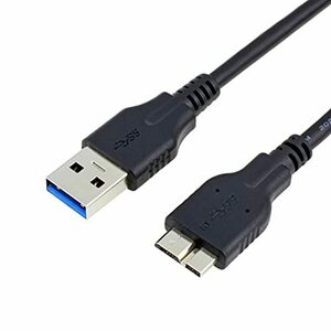 GeeSo 0.13m 黒 超高速 USB3.0 ケーブル タブレット用 USB3.0 A-microBタイプ スタンダード
