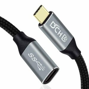 DCHAV USB Type-C 延長 ケーブル 0.5m PD 100W 20V 5A 超急速充電 4K 60Hz 映像出力 USB C メス USB C オス 変換 エクスタンダー USB3.1