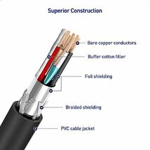 Cable Matters USB 3.0 ケーブル USB Type A オス オス ブラック 5Gbps 3m_画像6