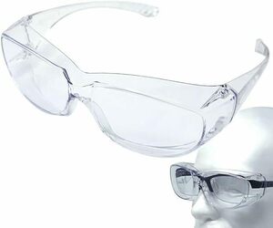 [POLARIS] 眼鏡の上から かけられる 花粉症用ゴーグル くもりにくい 保護メガネ オーバーグラス式 セフティグラス 医療用 ゴーグル