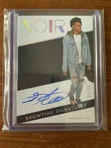 2019-20 Panini NOIR De’Aaron Fox Showtime Signatures Auto 28/49 Kings