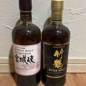 ニッカ 竹鶴 旧ラベル 宮城峡 2本セット 700ml