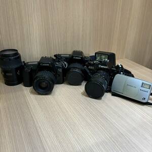 【APS 8507】1円～ カメラ　レンズ まとめ Canon キャノン AE-１ EOS 1000QD 1000S 等 現状品