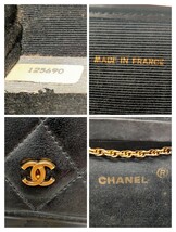 CHANEL シャネル シングル フラップ シングルチェーン ブラック ミニマトラッセ ショルダー バッグ レザー 使用感小 綺麗 2401_画像7