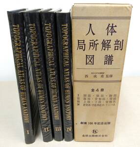 KB91/人体局所解剖図譜　全4冊　創業100年記念出版/西成甫 監修/金原出版株式会社