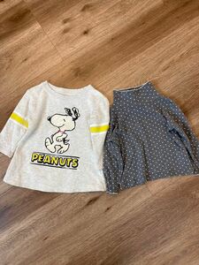 SNOOPY トレーナー　タートルネック　90 2枚セット