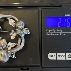 送料無料！ シルバー silver 銀 21.6g ブローチ アクセサリー レディース 女性 花 木の実 上品 パーティー エレガント の画像9