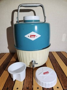 【希少】Coleman コールマン ウォータージャグ ダイヤモンドロゴ　ターコイズブルー　1ガロン　1960s　ビンテージ　Made in USA