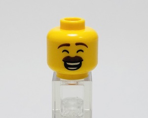 【新品未使用】レゴ　LEGO　ミニフィグ　ヘッド　頭　16 おじさん　ヒゲ　髭　ダブルヘッド