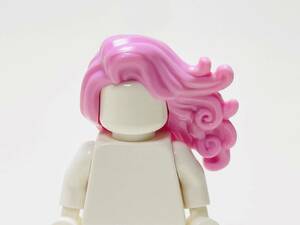 【新品未使用】レゴ　LEGO　ミニフィグ　ヘア　ヘアー　ロング　ウェーブ　プライトピンク