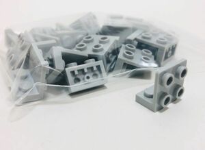 【新品未使用】レゴ　LEGO　逆ブラケット　1x2/2x2 グレー　ライトグレー　24個　