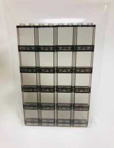 【新品未使用】レゴ　LEGO　パネル　窓　1x2x2 トランスブラック　20個　１×２×２