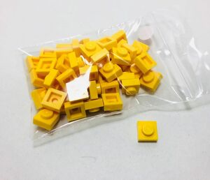 【新品未使用】レゴ　LEGO　プレート　1x1 イエロー　50枚　１×１　