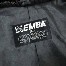 r6f032212★なめし柔らかめ EMBA エンバ グラマミンク セミロングコート ペイズリー裏地 着丈85cm L程度_画像8