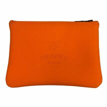 HERMES エルメス トゥルース フラット ネオバン PM ポーチ レオパード オレンジ サイズPM 正規品 / 32842_画像2