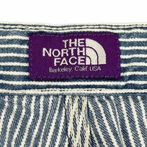 THE NORTH FACE PURPLE LABEL NT5804N ベルト付き ヒッコリーストライプ パンツ インディゴ×白 サイズ34 正規品 / 33800_画像7