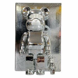 A BATHING APE アベイシングエイプ ×BE@RBRICK 10TH ANNIVERSARY 100％&400％ 10周年 ベアブリック シルバー 正規品 / 32401