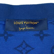 LOUIS VUITTON ルイ・ヴィトン × 草間彌生 品番 HON39W モノグラム フェイス コットン ニット カーディガン ブルー 5L 正規品 / 32690_画像5