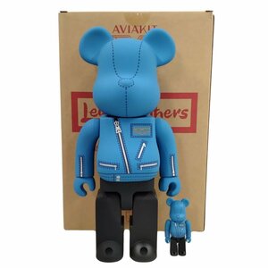 MEDICOM TOY メディコムトイ × ルイスレザー 400％＆100％ BE＠RBRICK ベアブリック フィギュア ブルー 正規品 / 32891