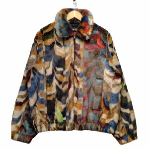 SUPREME シュプリーム 22AW Multicolor Faux Fur Bomber Jacket マルチカラー ファー ボンバージャケット サイズL 正規品 / 33834