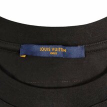 LOUIS VUITTON ルイ・ヴィトン 品番 HOY02W LV フリークエンシー グラフィック エンブロイ 刺繍 半袖Ｔシャツ ブラック M 正規品 / 33837_画像6