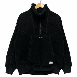 WTAPS ダブルタップス 22AW MWCH JACKET POAC BOA WTVUA ポアック ボアフリース プルオーバー ブラック サイズ1 正規品 / 33861