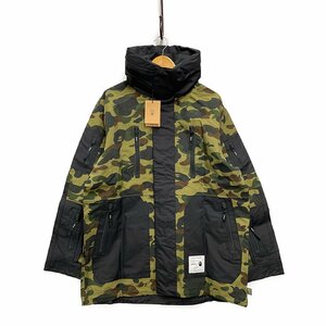 WTAPS ダブルタップス × BAPE 17AW SHERPA シェルパ ナイロンジャケット 迷彩×黒 サイズ3=L 正規品 / 31413