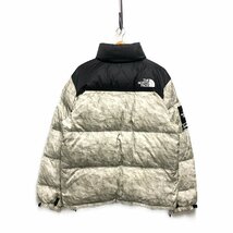 SUPREME シュプリーム × THE NORTH FACE 19AW Paper Print Nuptse Jacket ペーパープリントヌプシ ダウンジャケット M 正規品 / 32023_画像2