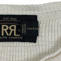 RRL ダブルアールエル ヘンリーネック ワッフル Tシャツ 半袖 オフホワイト系 サイズS 正規品 / Z2088_画像5