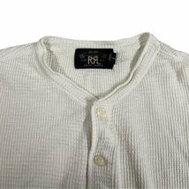 RRL ダブルアールエル ヘンリーネック ワッフル Tシャツ 半袖 オフホワイト系 サイズS 正規品 / Z2088_画像3